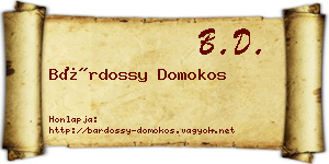 Bárdossy Domokos névjegykártya
